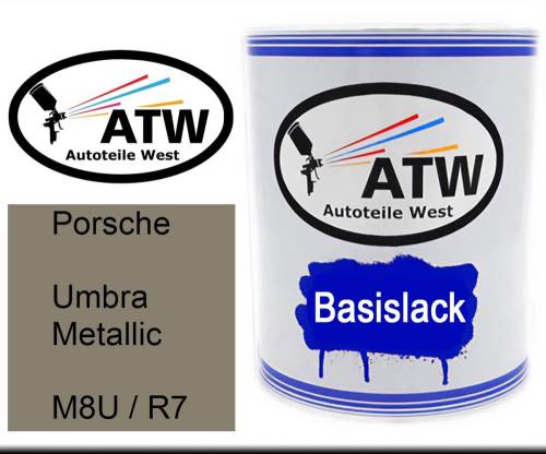 Porsche, Umbra Metallic, M8U / R7: 1L Lackdose, von ATW Autoteile West.